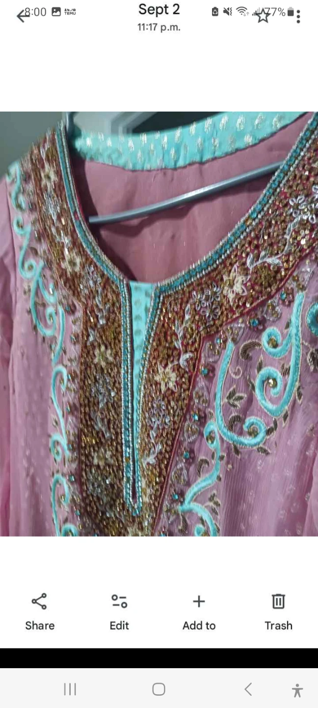 Pink Embellished Kameez embroidered occasionally use