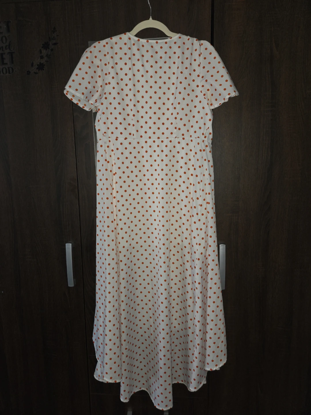 White polka dot midi wrap dress - photo 2