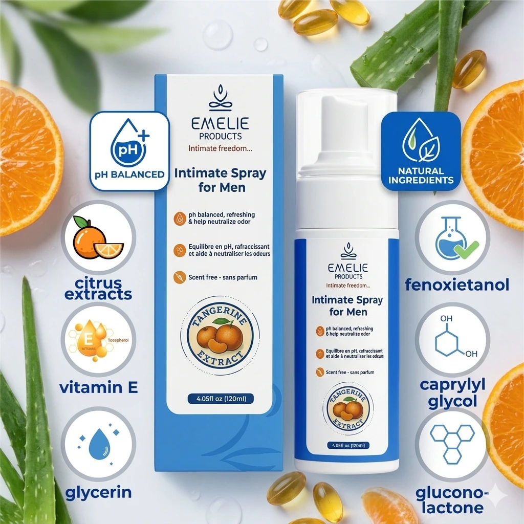 Emelie Products Intimate Spray for Men Tangerine Extract 4.05oz - photo 3