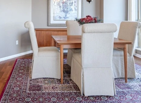 Teak table 4 custom chairs - photo 3