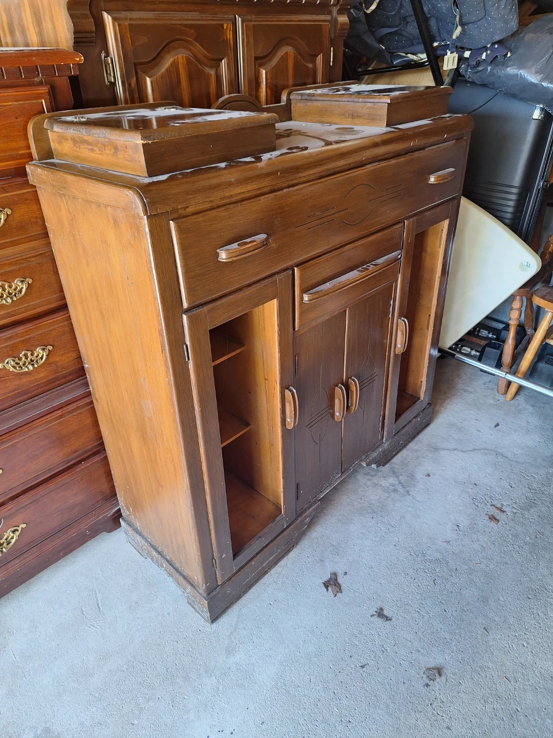 Vintage Wooden Sideboard Cabinet