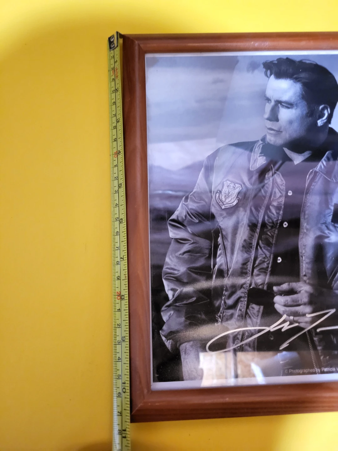 Framed John Travolta "Top Gun" Style Photo with Signature - photo 4