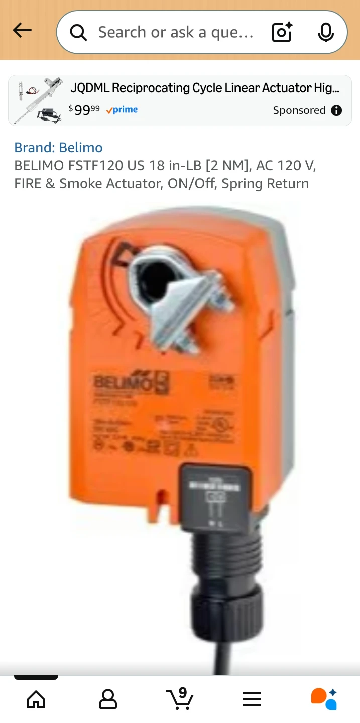 Belimo TF224-SR Fire & Smoke Actuator - photo 3