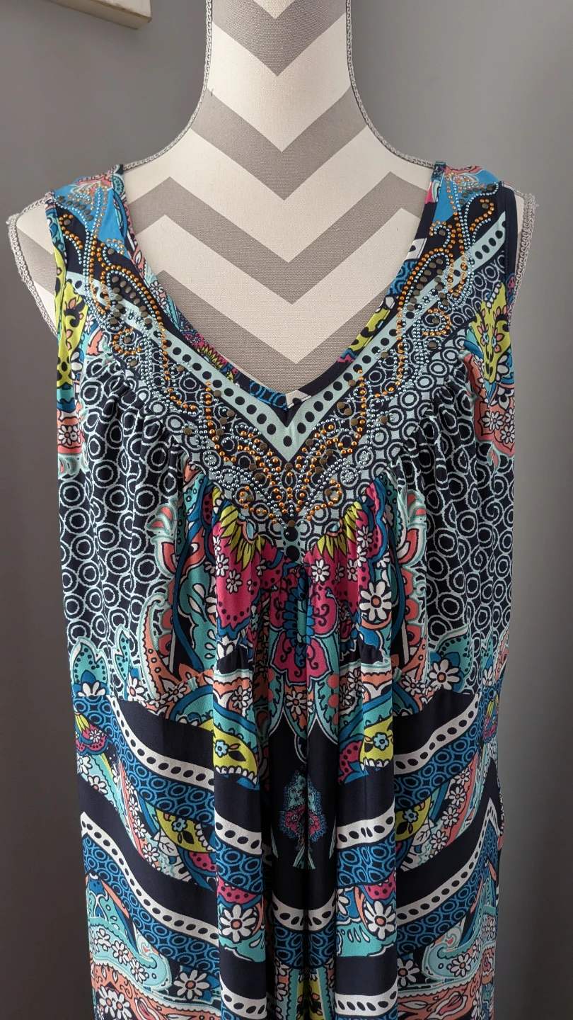 Oneworld Boho Maxi Dress Size 2X - photo 2