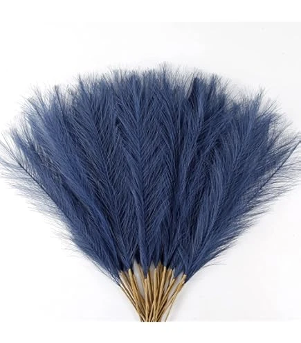 Blue Artificial Pampas Grass Stems - photo 2