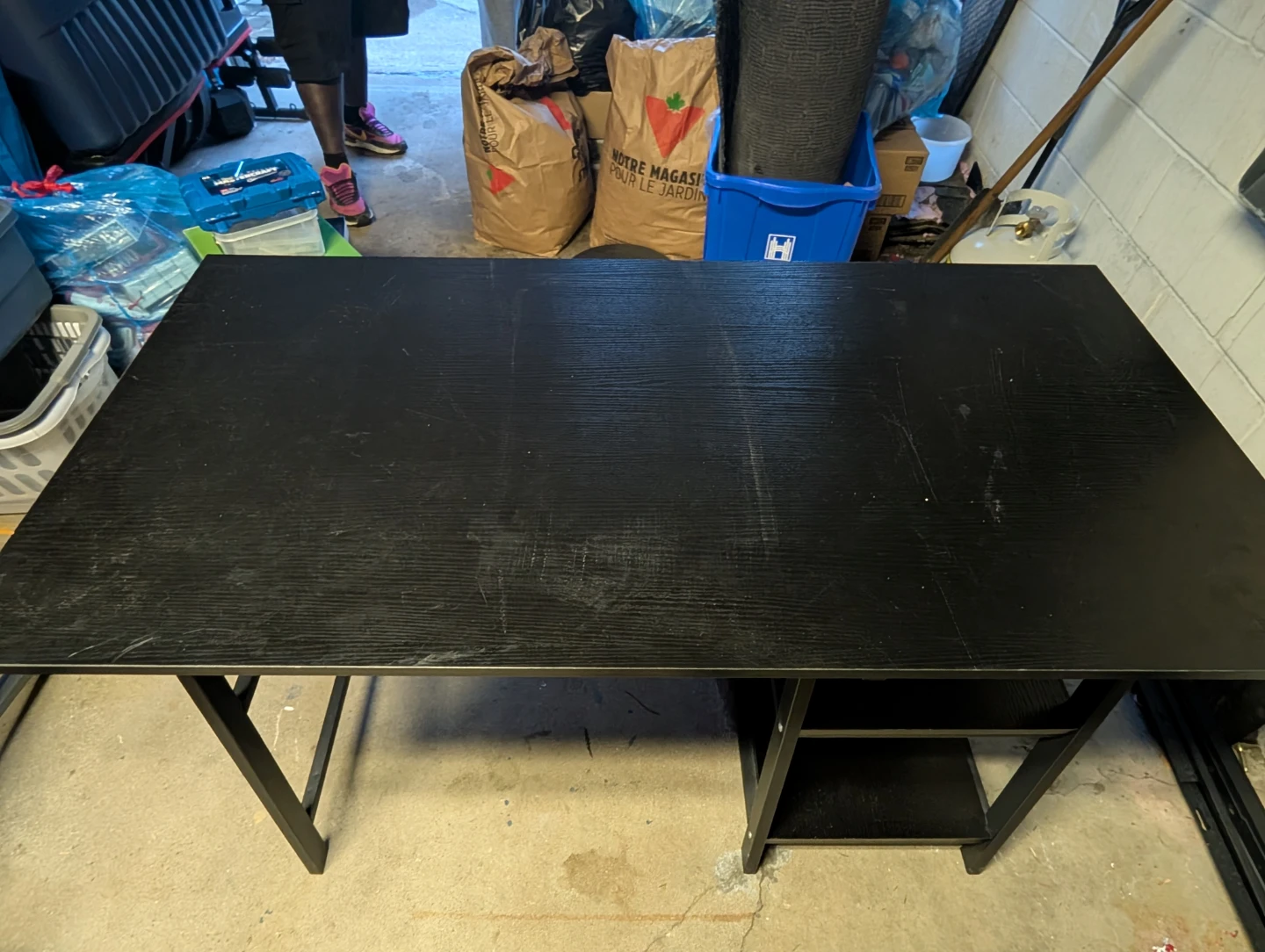 Black Computer Desk with Shelves - photo 3