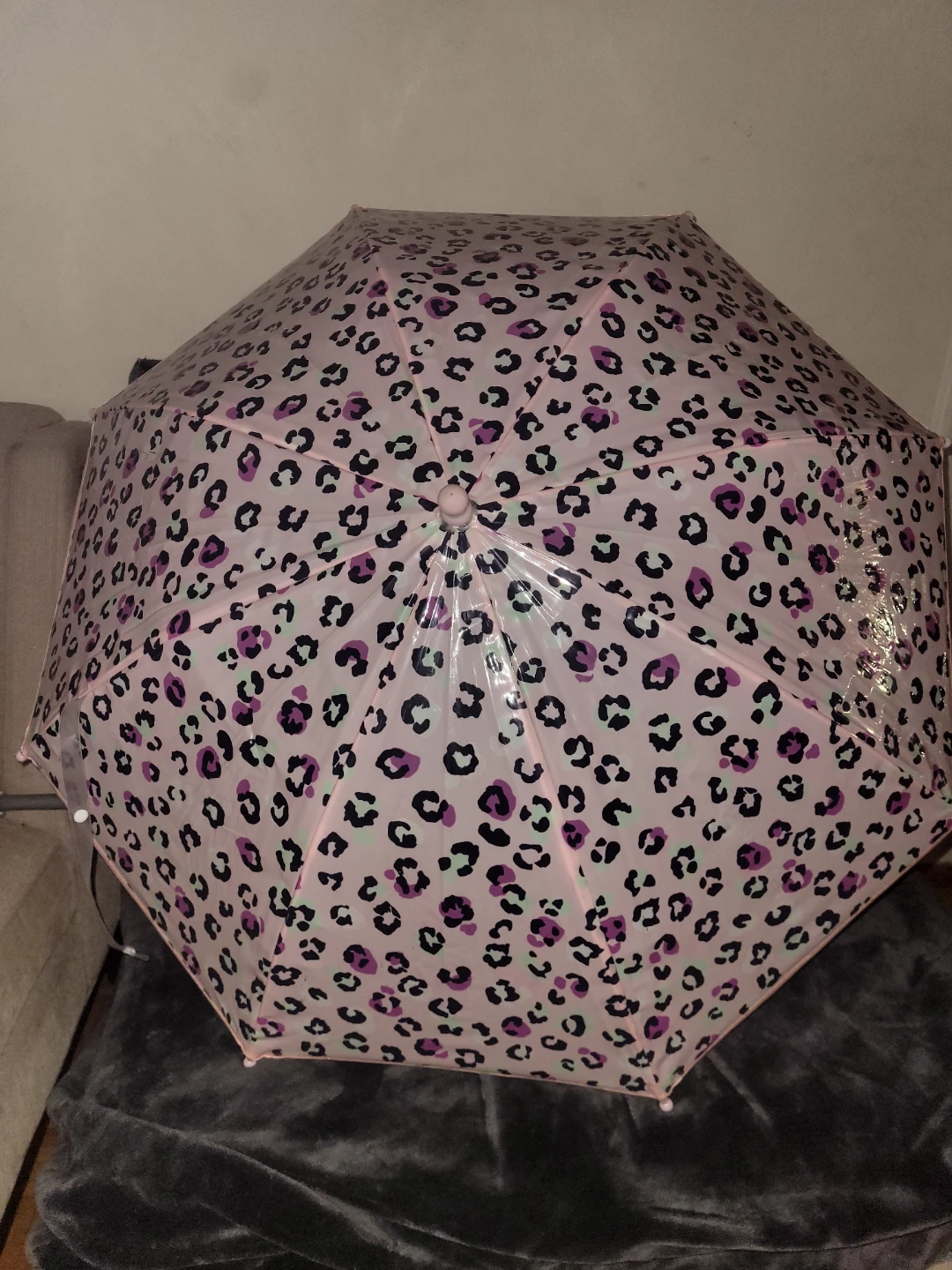 Pink Leopard Print Umbrella - photo 3