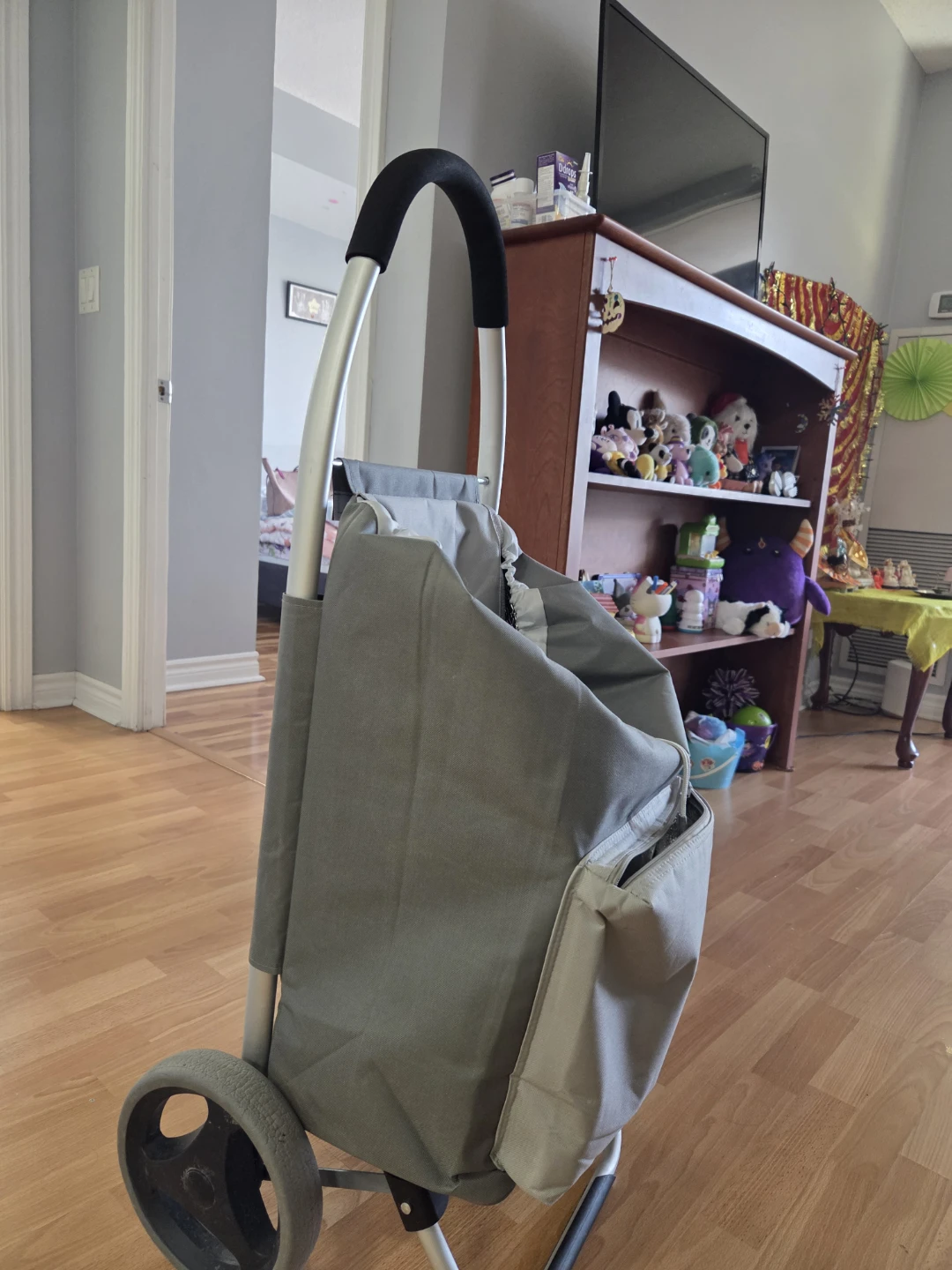 Grey Shopping Cart with Insulated Bag