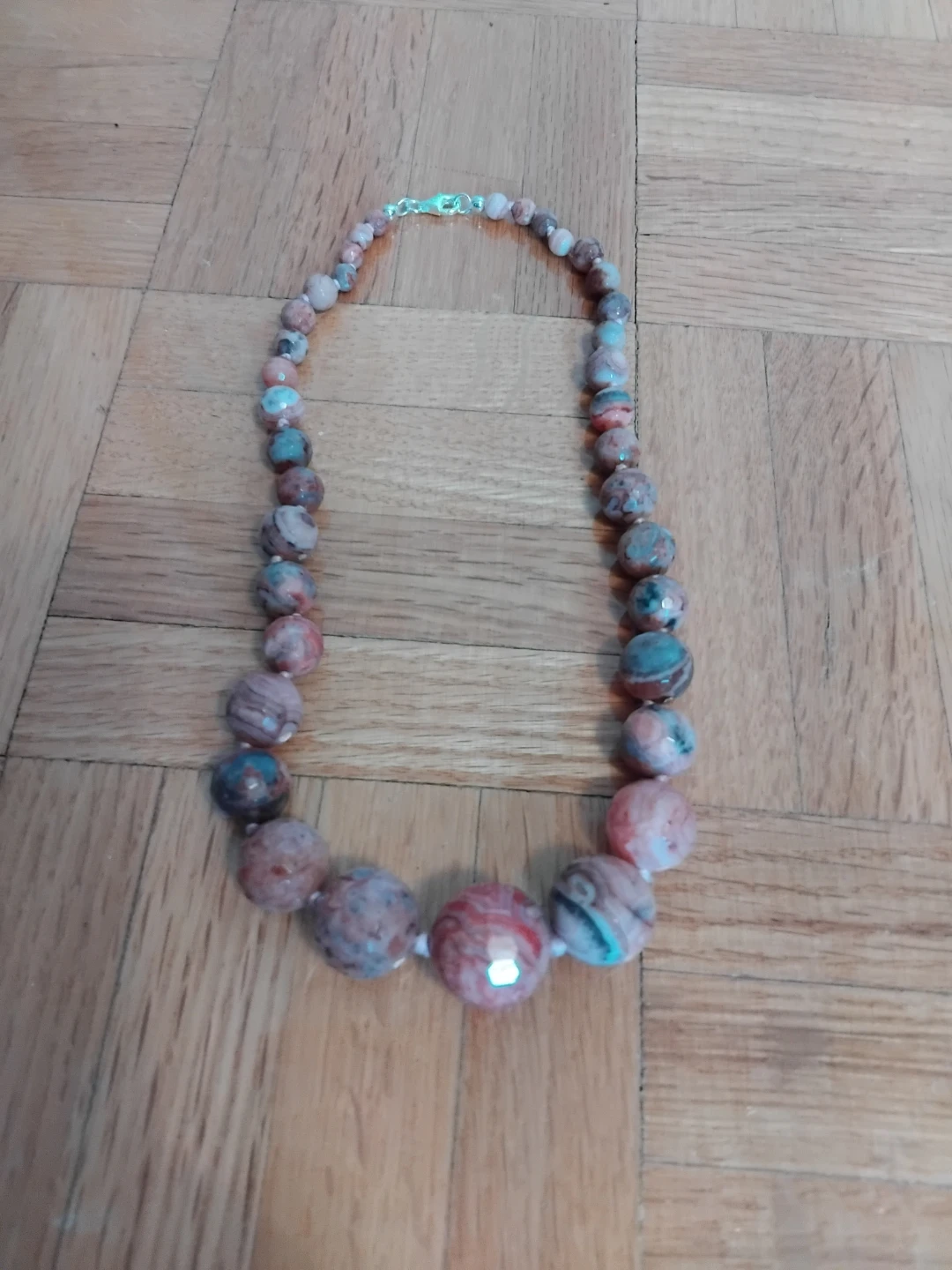 Two unique natural stone bead necklaces - photo 3
