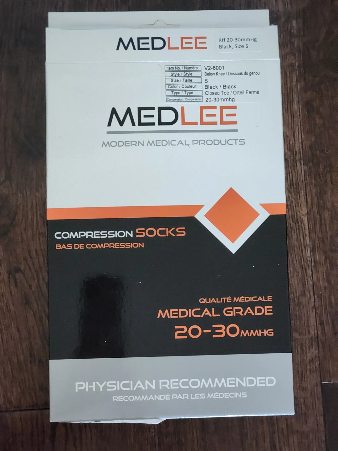 MEDLEE Medical Grade Compression Socks Size S Black 20-30mmHg - photo 5