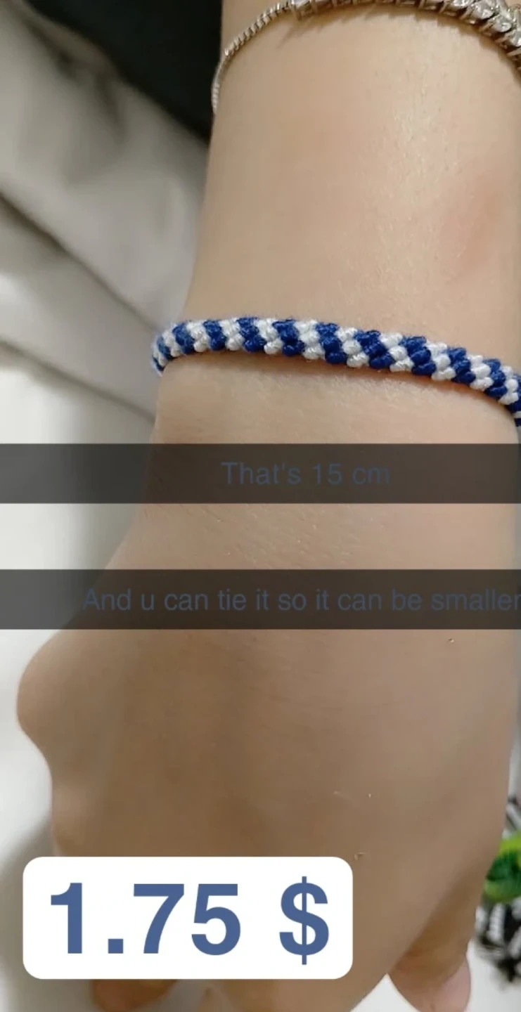 Blue and White Braided Bracelet - photo 2