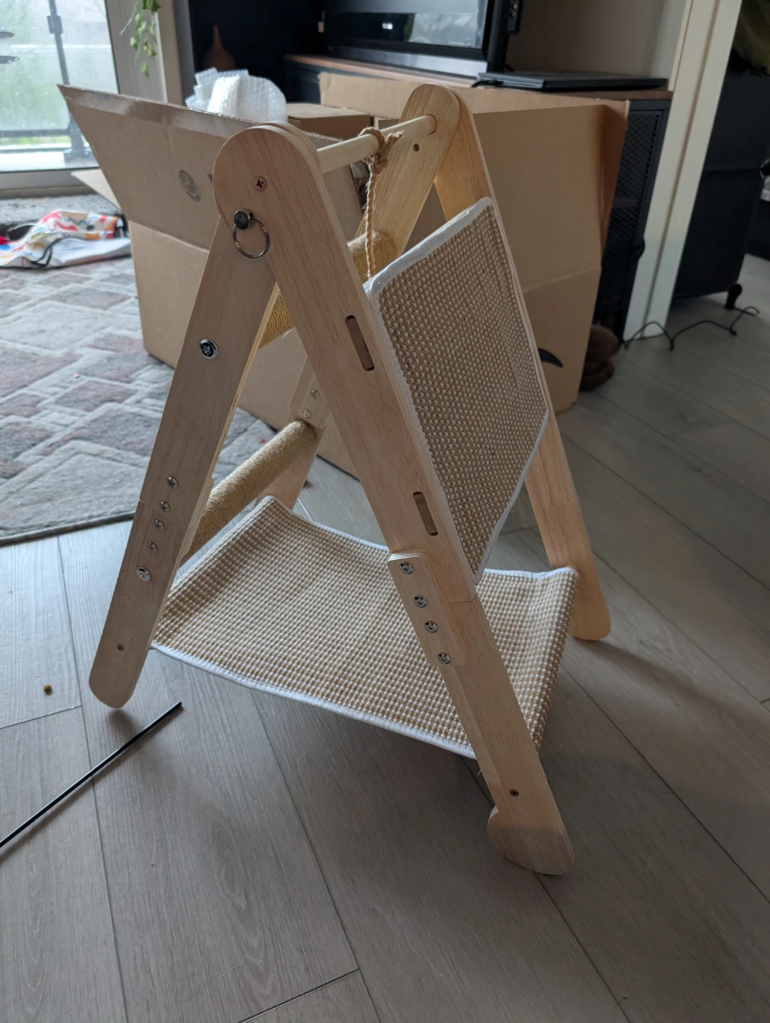 Wooden Cat Tree with Scratching Post - photo 3
