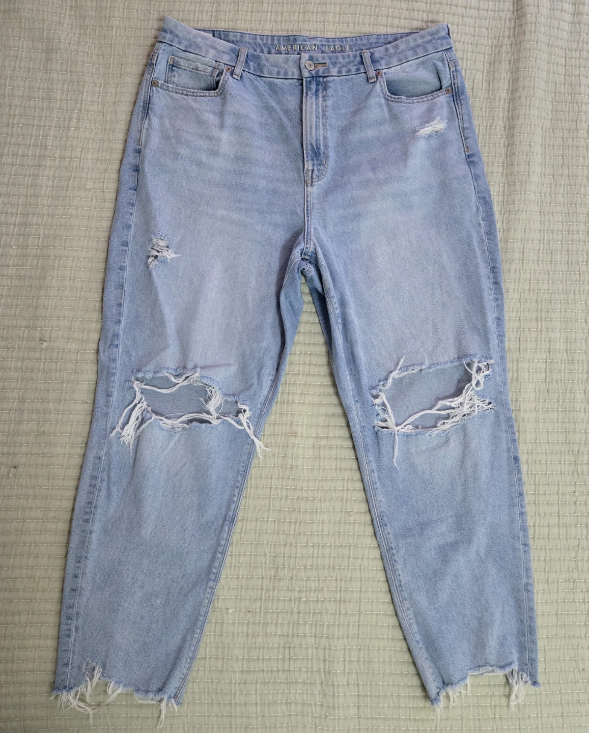 AE Strigid Curvy Ripped Mom Jean, Size 16 Short 🌱 - photo 3
