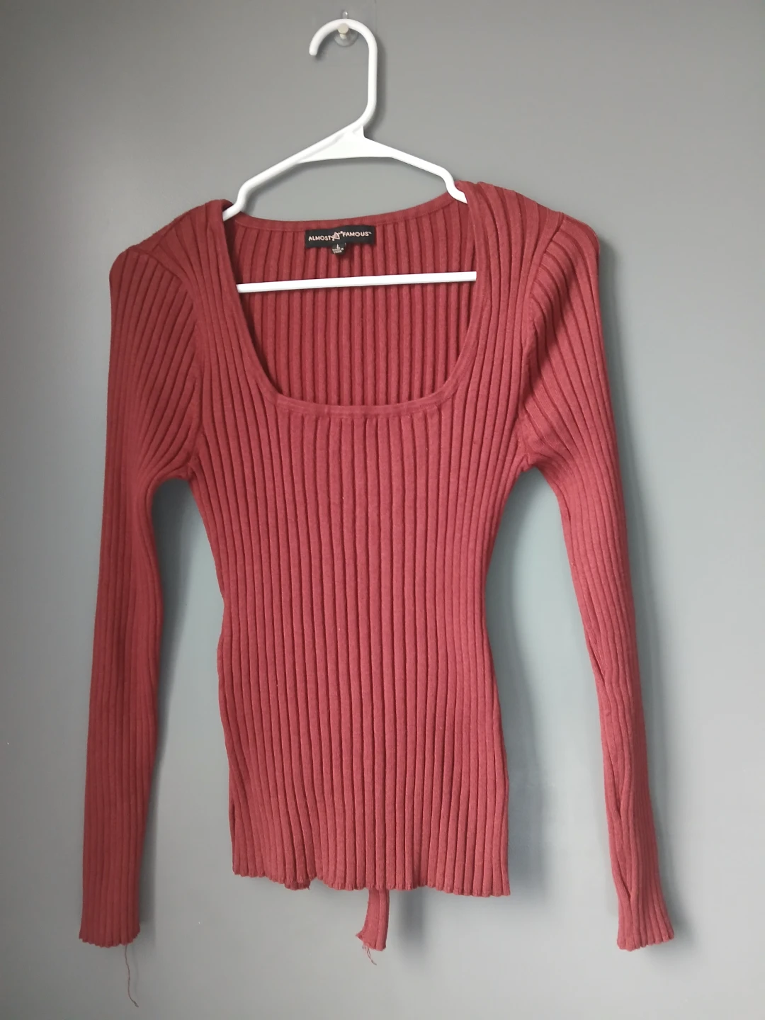 Almost Famous Ribbed Square Neck Sweater - photo 2