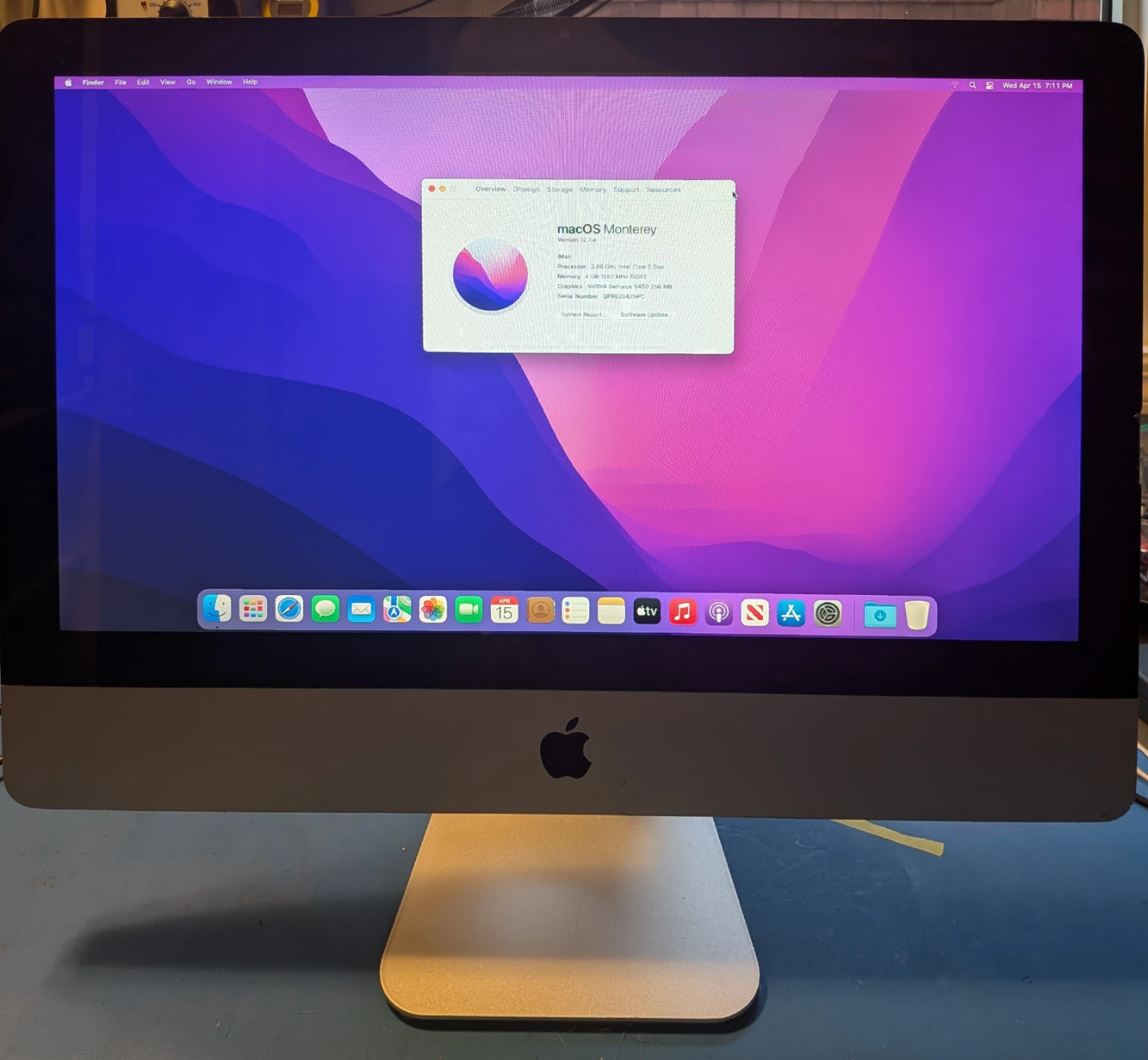 2009 iMac 21.5", macOS Monterey