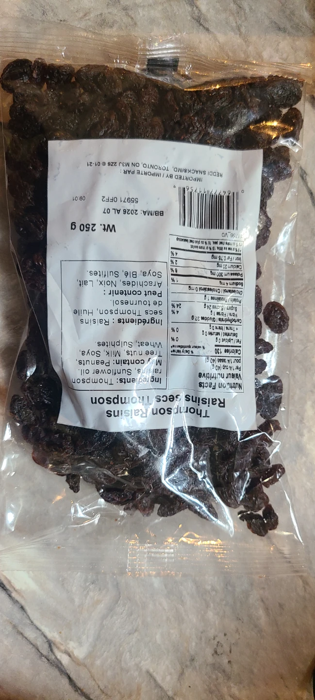 Thompson Raisins 250g (Last bag) #Thriftypick