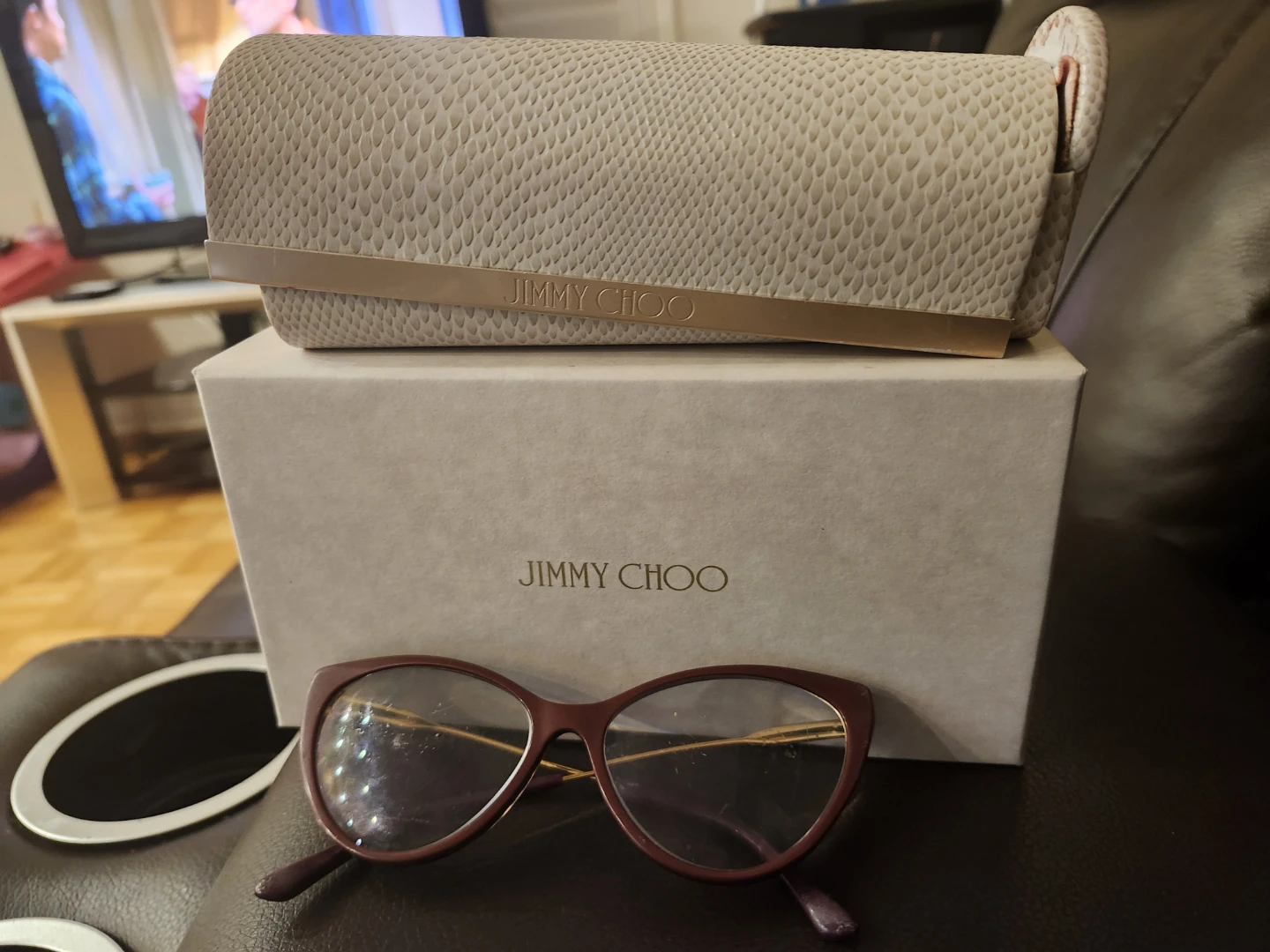 Jimmy Choo Cat Eye Eyeglasses - Burgundy - photo 3