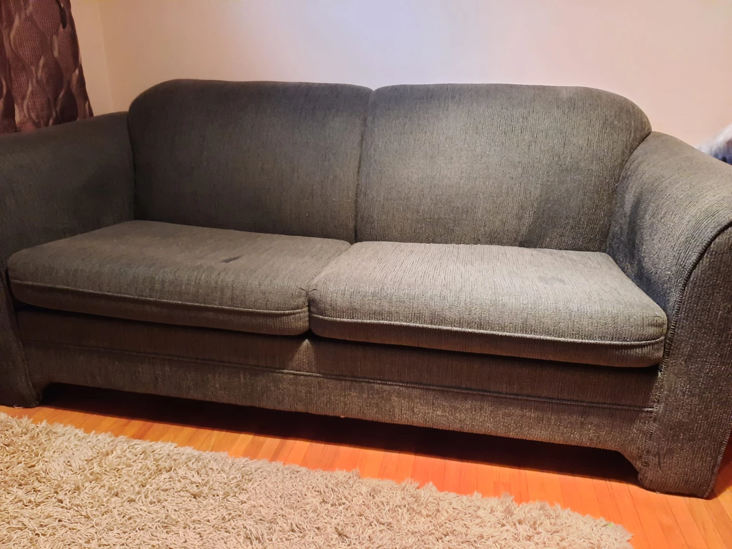 Dark Green Sectional Sofa Bed with Mattress- p/up in N. Kildonan