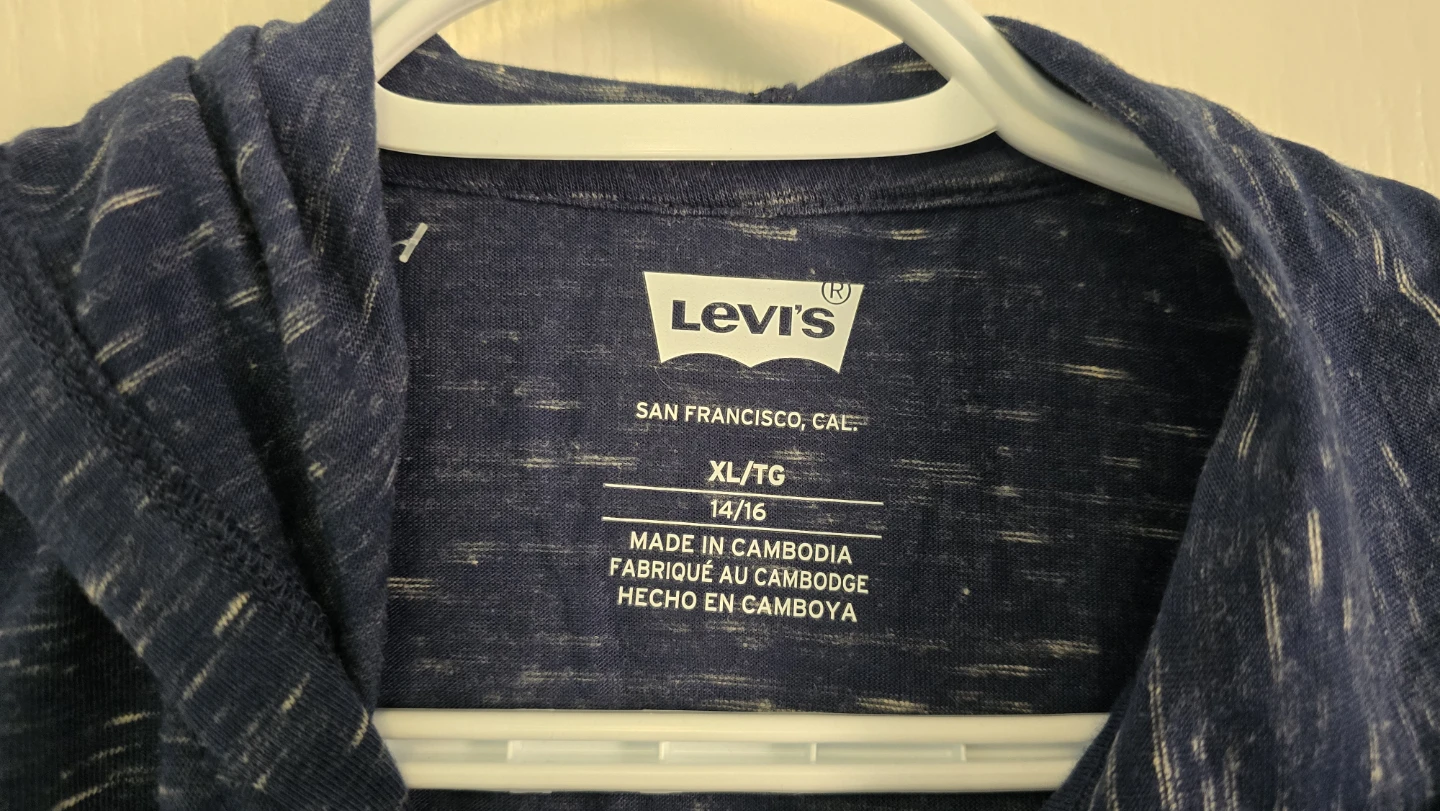2 NEW Levi's Boys Hooded Henley Shirt XL/TG 14/16Y - photo 5