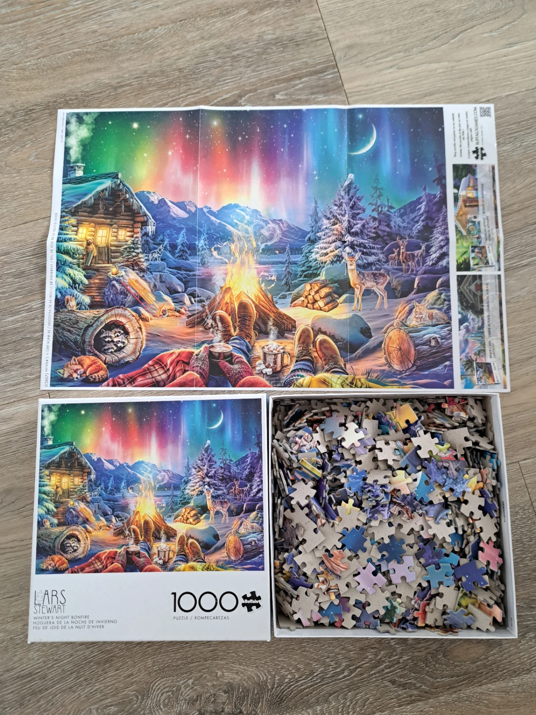 Lars Stewart 1000 Piece Winter's Night Bonfire Jigsaw Puzzle - photo 2