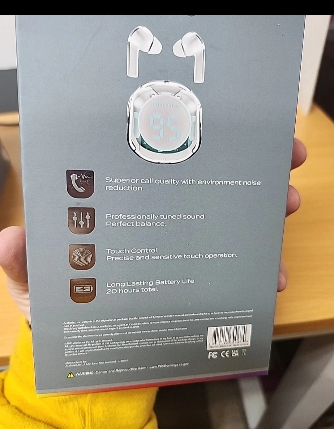 Acellories GEMSTONE PRO Wireless Earbuds with LED Display - photo 3