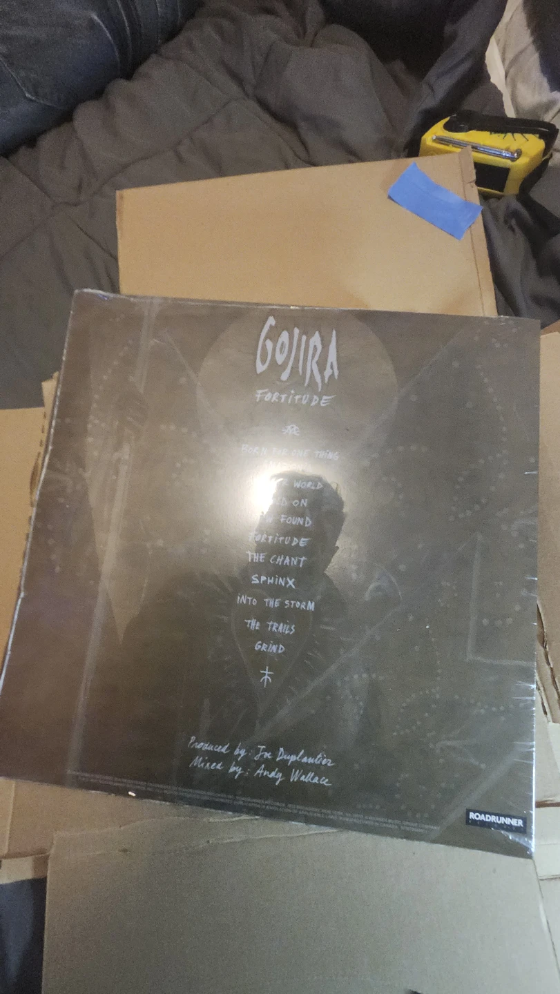 Gojira Fortitude Blue & Gold Swirl Vinyl Record - photo 4