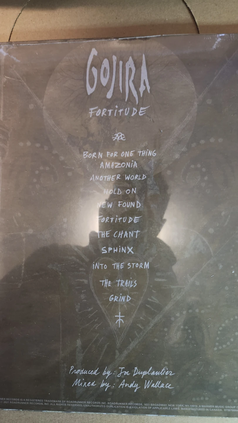 Gojira Fortitude Blue & Gold Swirl Vinyl Record - photo 5