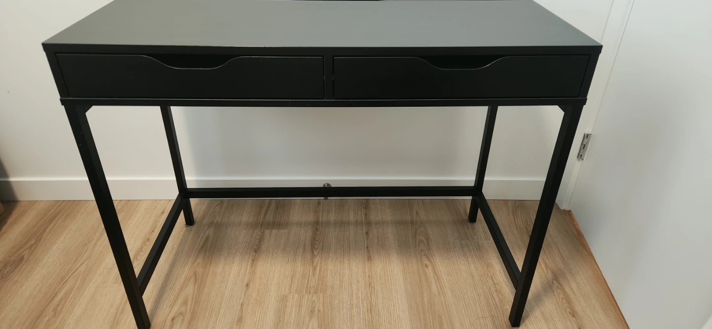 IKEA ALEX Desk with two drawers and back storage. - photo 2