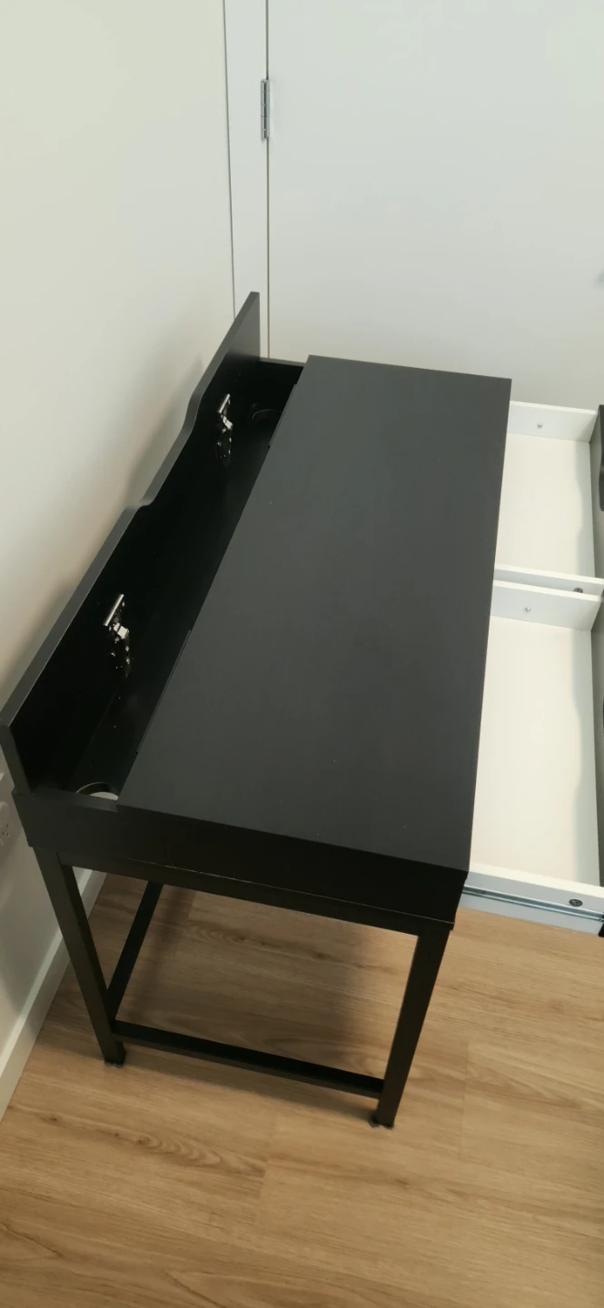 IKEA ALEX Desk with two drawers and back storage. - photo 3