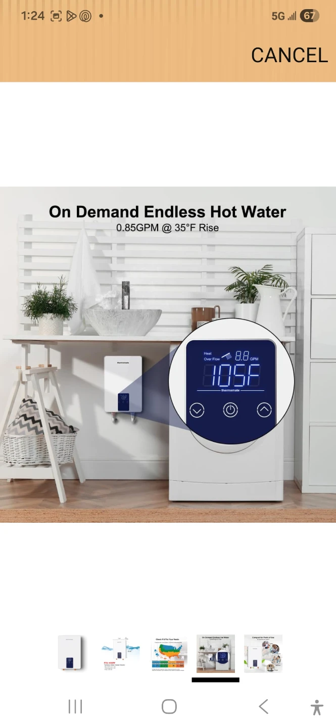Thermomate POU 4500W Tankless Electric Water Heater - photo 3