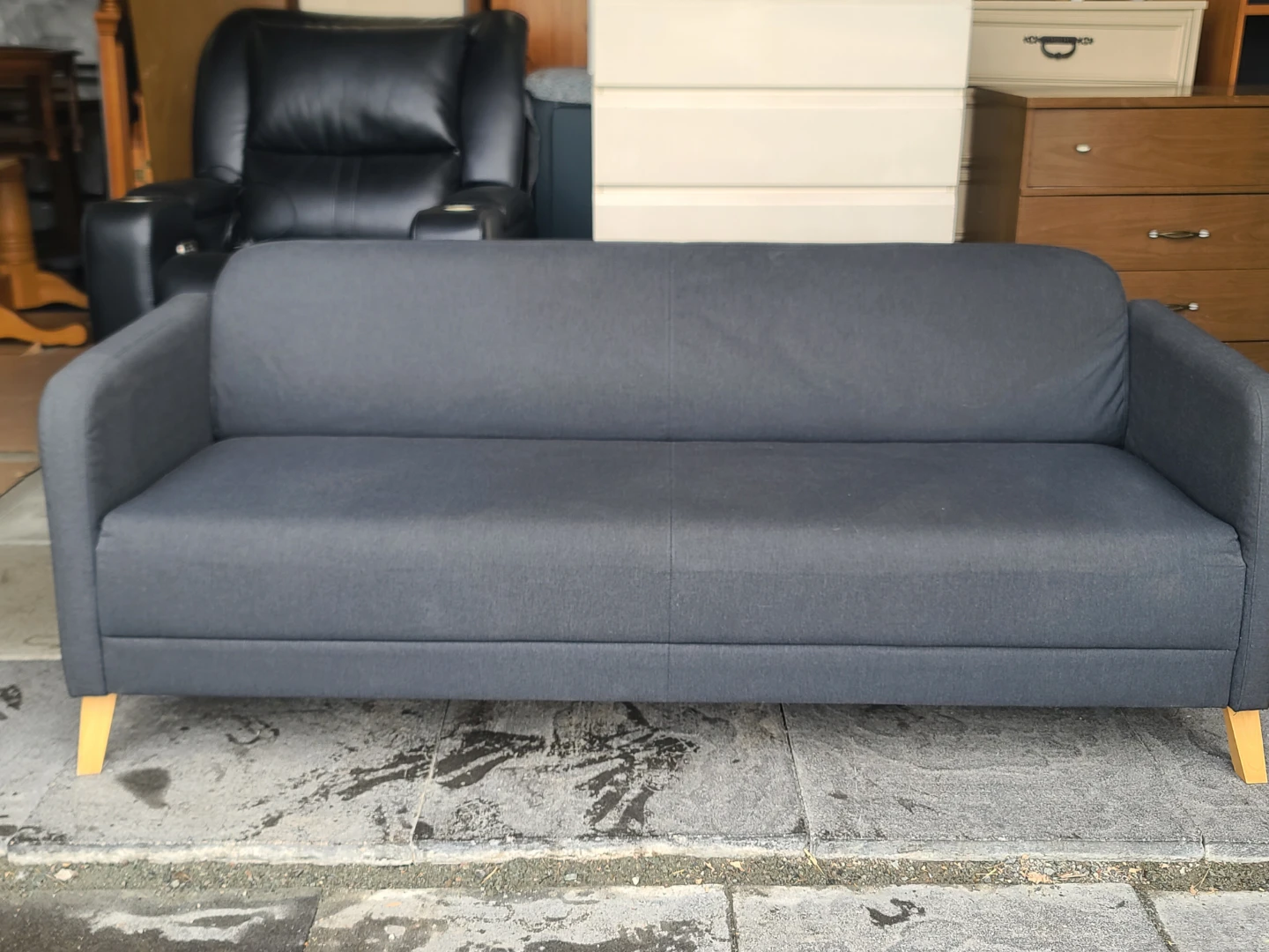 Dark Grey Fabric Sofa
