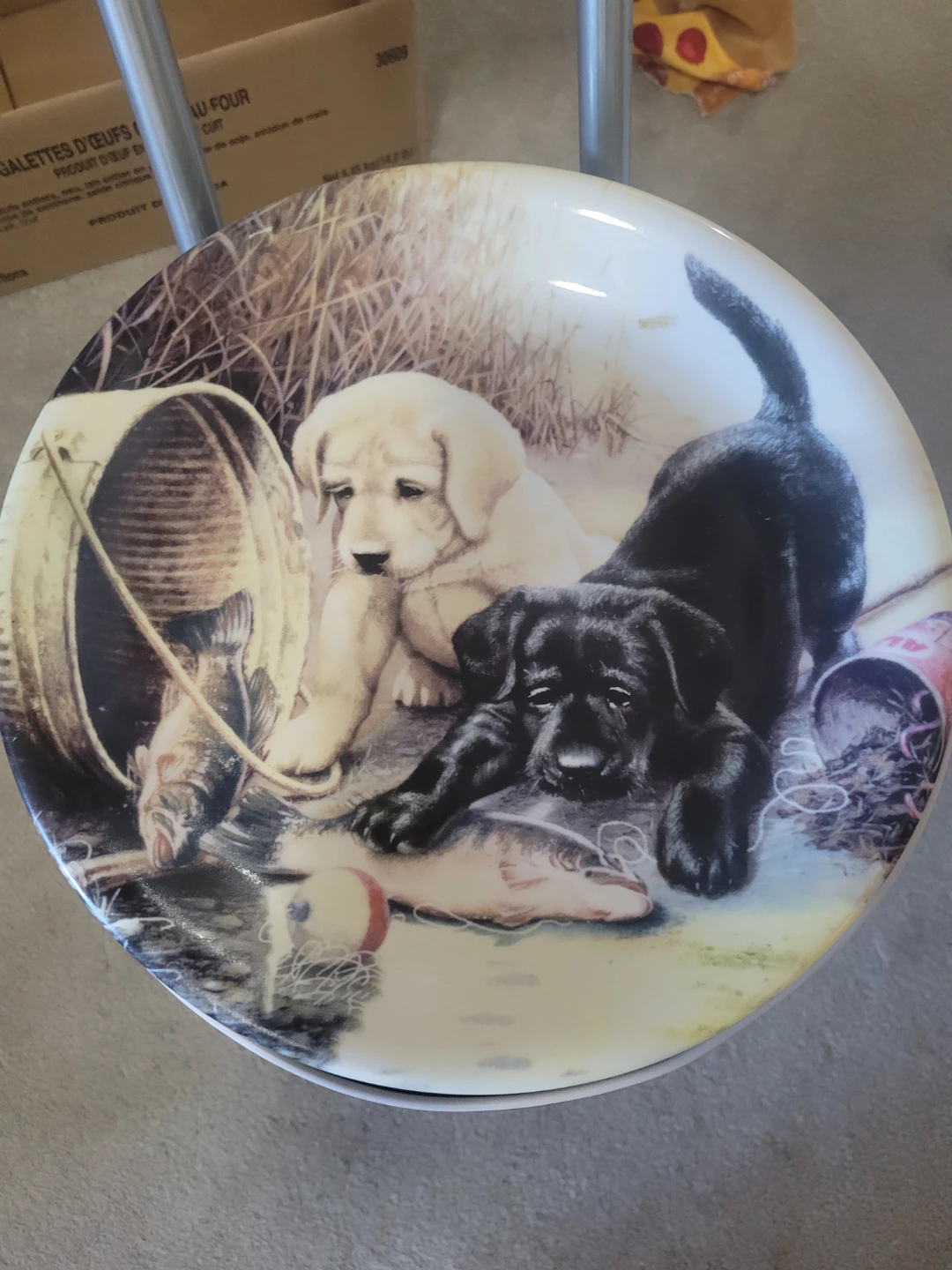 Decorative Plate with Labrador Puppies