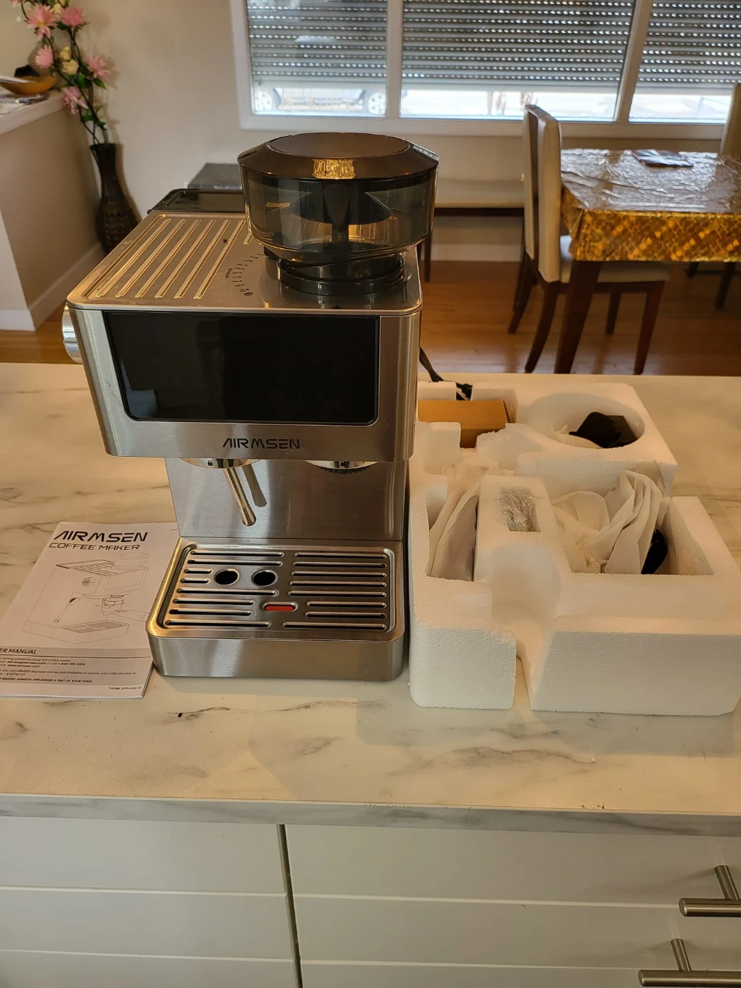 AIRMSEN Barista Plus Espresso Machine with Grinder