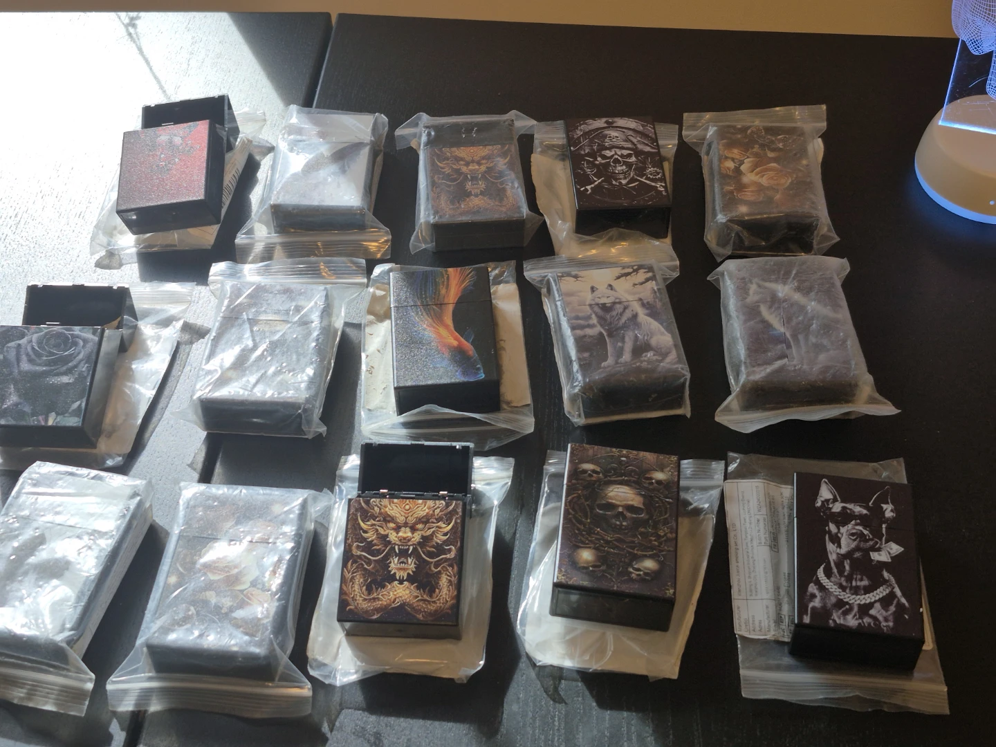 Assorted cigarette cases