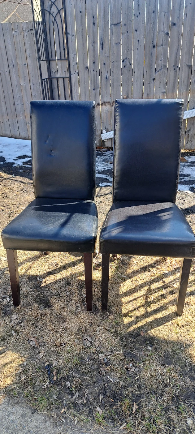Set of 2 Black Dining Chairs - photo 3