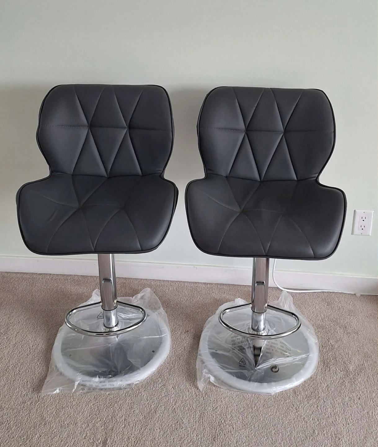 Set of New White Bar Stools - photo 4