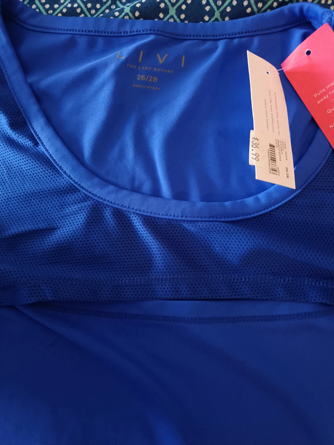 Livi for Lane Bryant Women's Blue Athletic Tank Top - Size 26/28 - photo 2