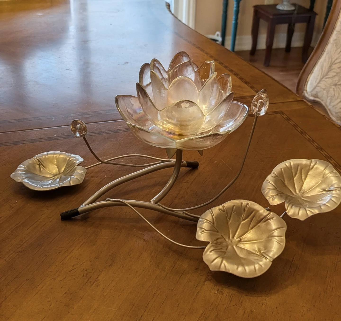 Floral Sphere Candle Holder