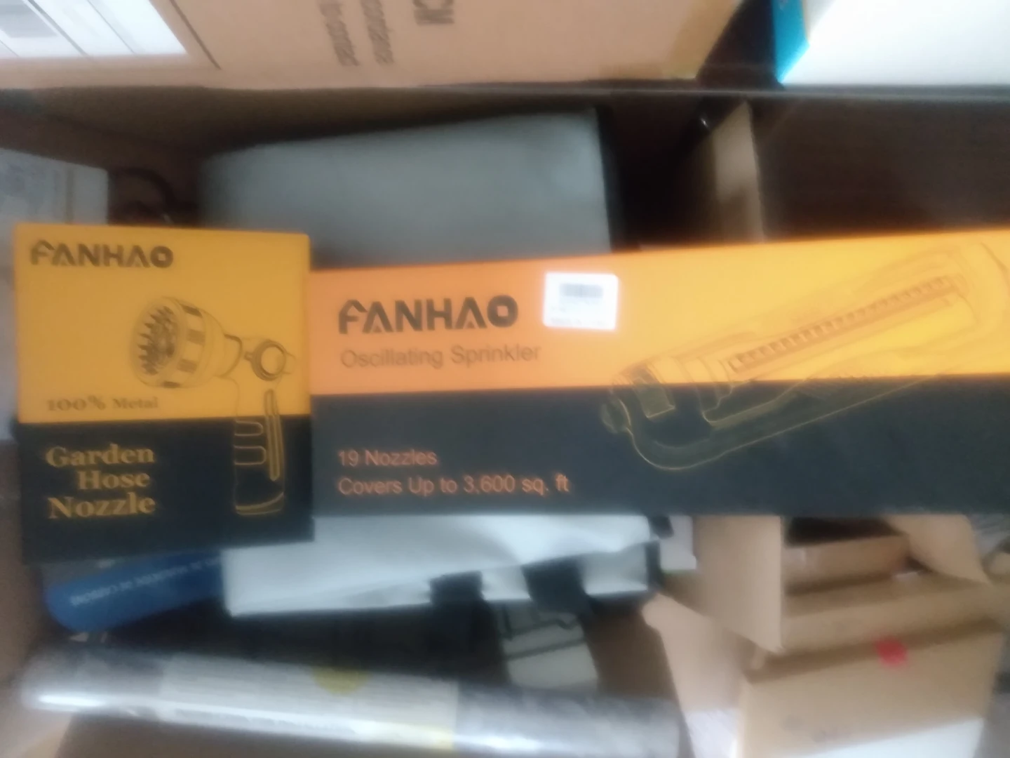 FANHAO Oscillating Sprinkler with Garden Hose Nozzle