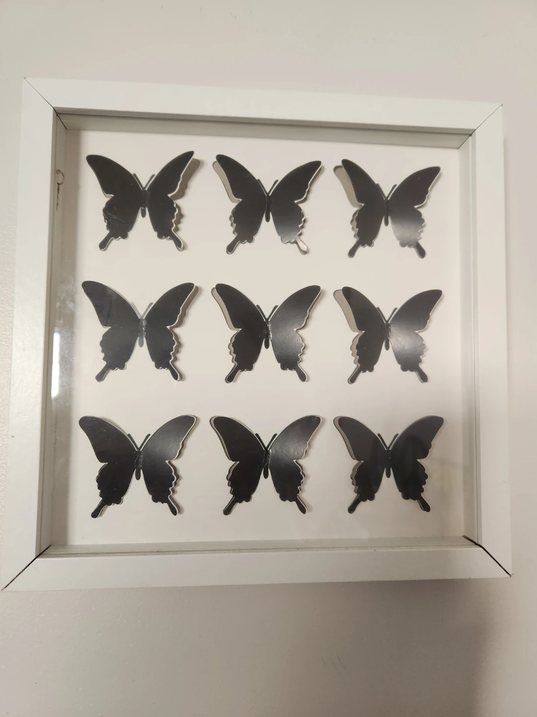 Framed Black Butterfly Wall Art