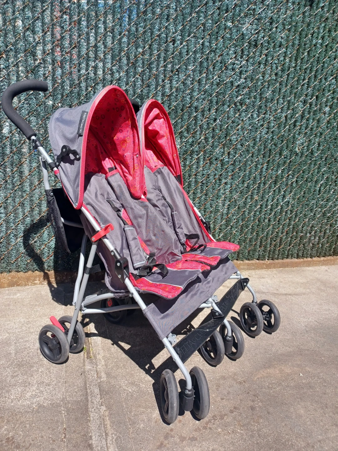 Delta Children Twin Stroller - Pink & Gray - photo 2