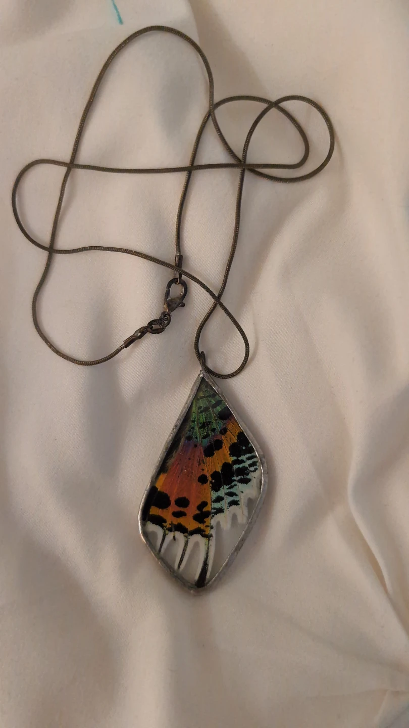 Real Butterfly Wing Pendant