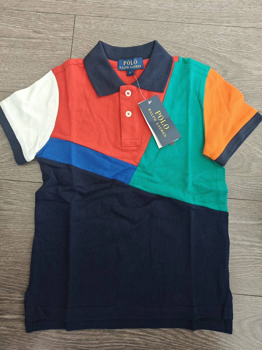 Ralph Lauren Colour Block Polo Shirt - Size 8/10
