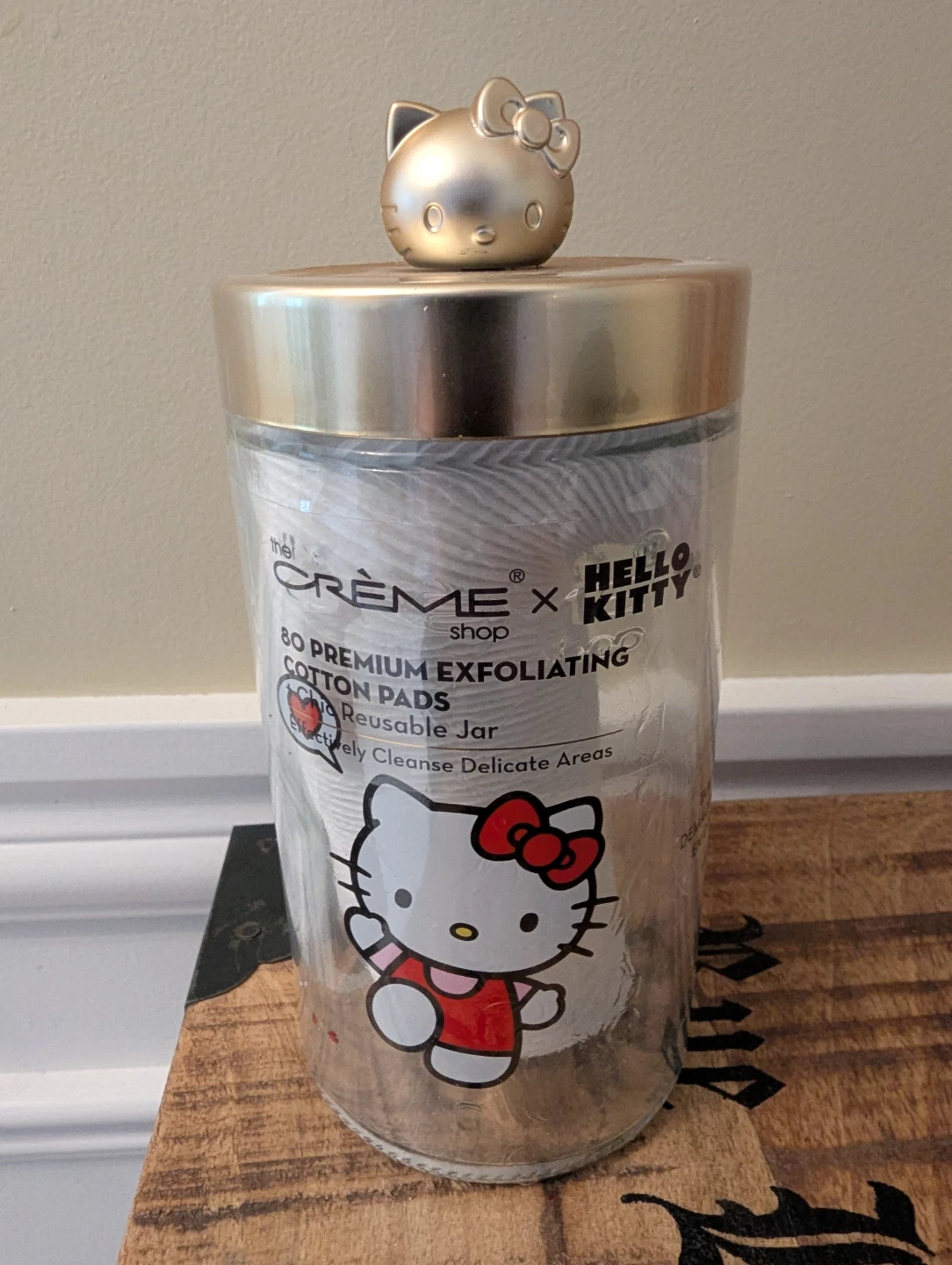 The Crème Shop x Hello Kitty cotton jar