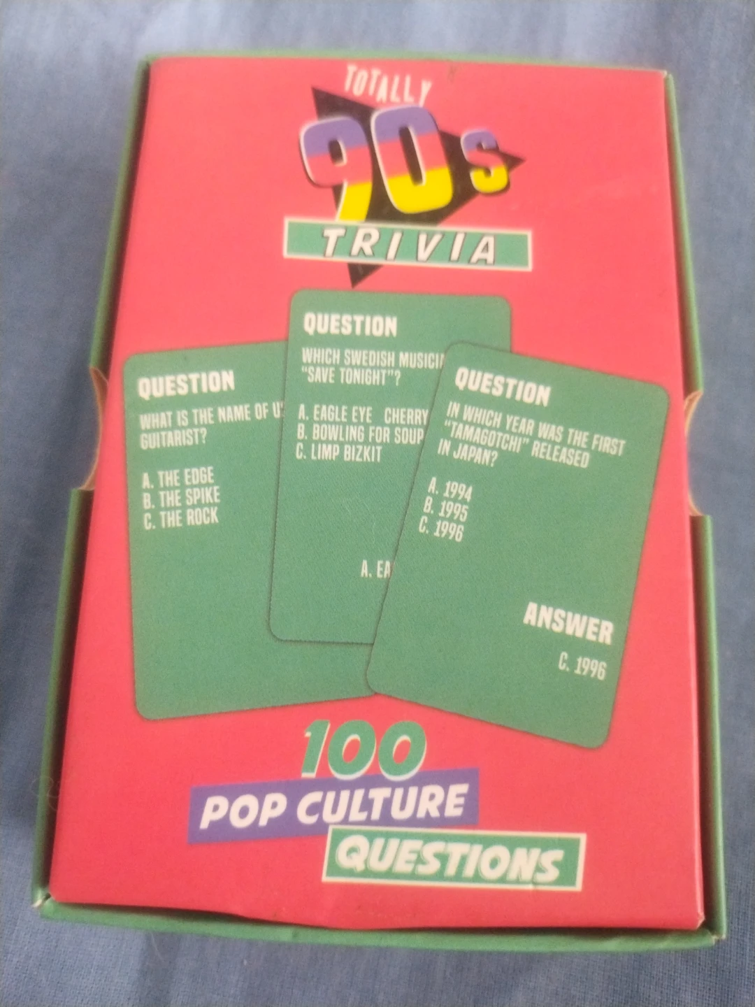 Totally 90s Trivia 100 Pop Culture Questions Card Game - photo 2