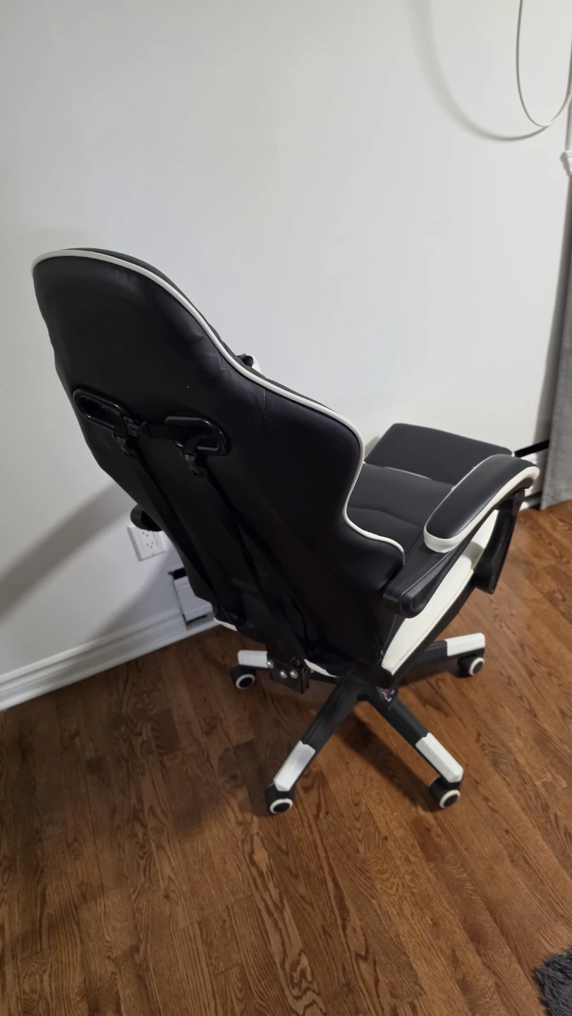 Chaise de bureau de jeu Sukada noir et blanc - photo 2