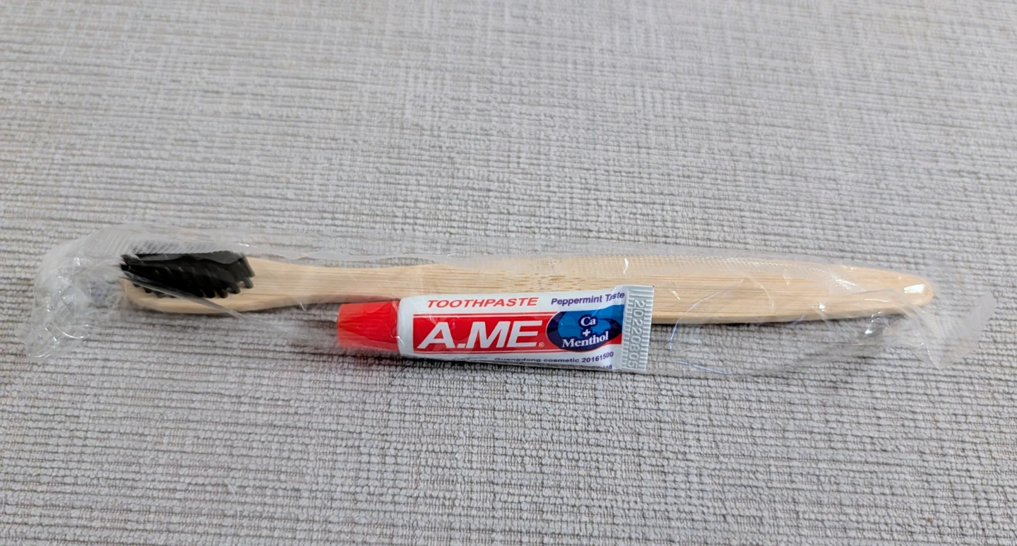 Brand New Toothbrush and Peppermint Toothpaste Travel Set