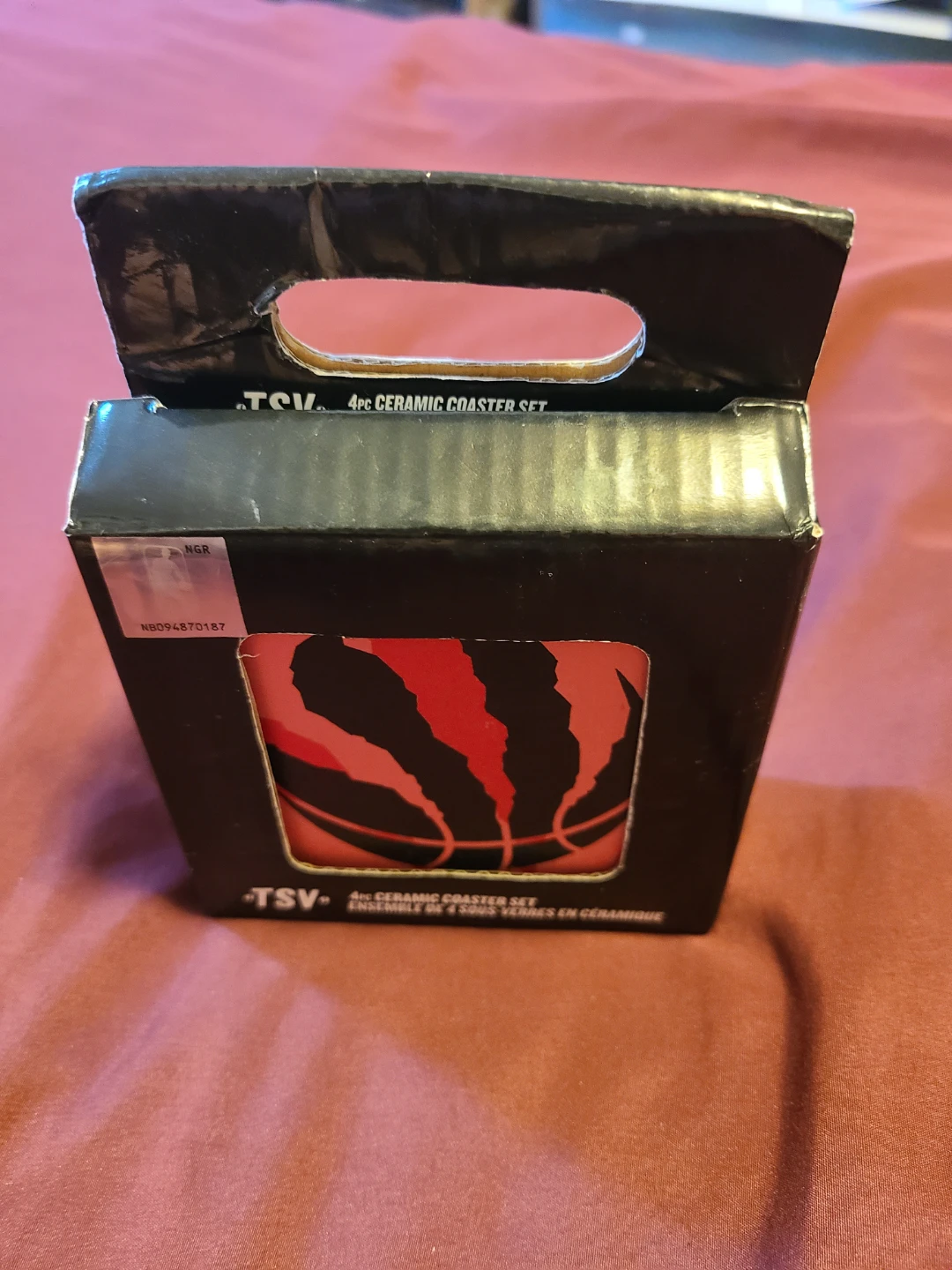 TSV 4pc Ceramic NBA Raptors Coaster Set - photo 5