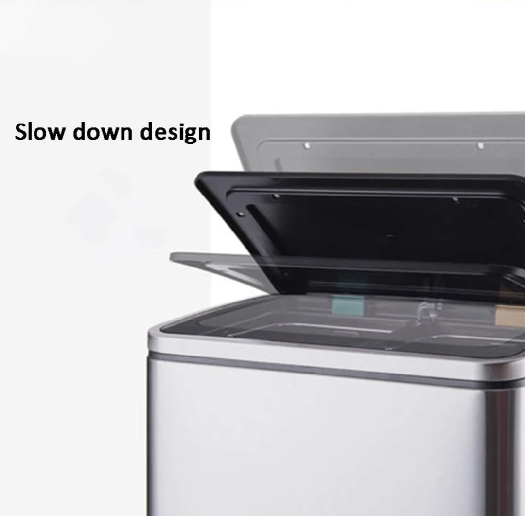 Stainless Steel Soft Close Trash Can - photo 4