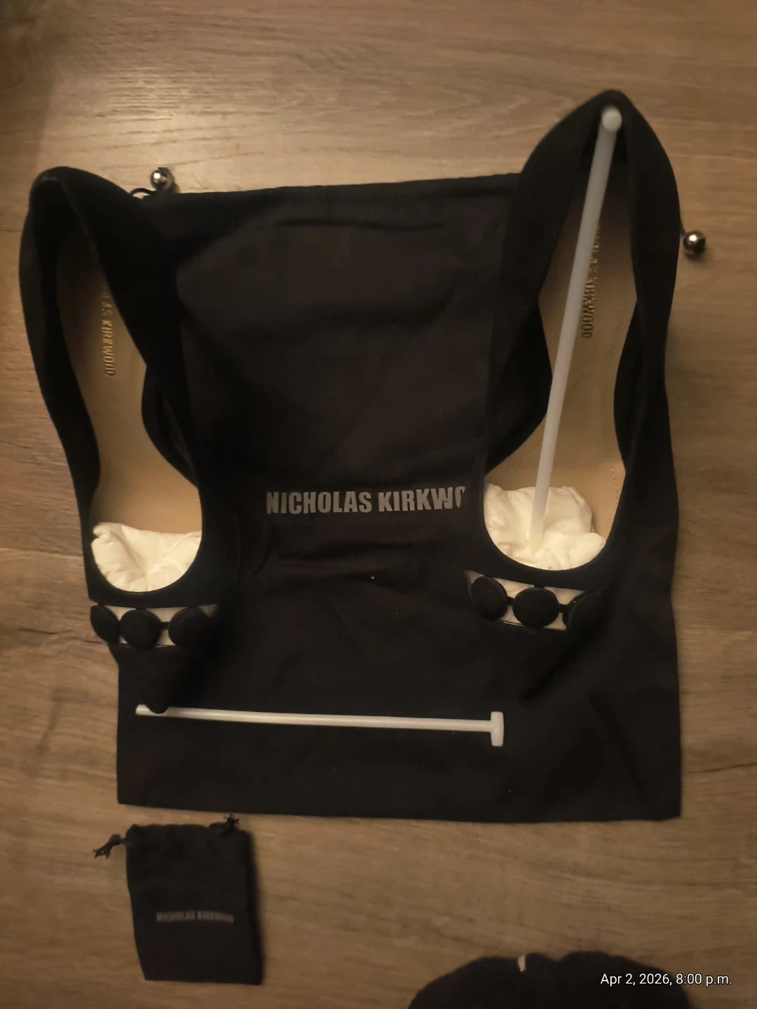 Nicholas Kirkwood Black Suede Heels - Size 37 - photo 3